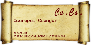 Cserepes Csongor névjegykártya